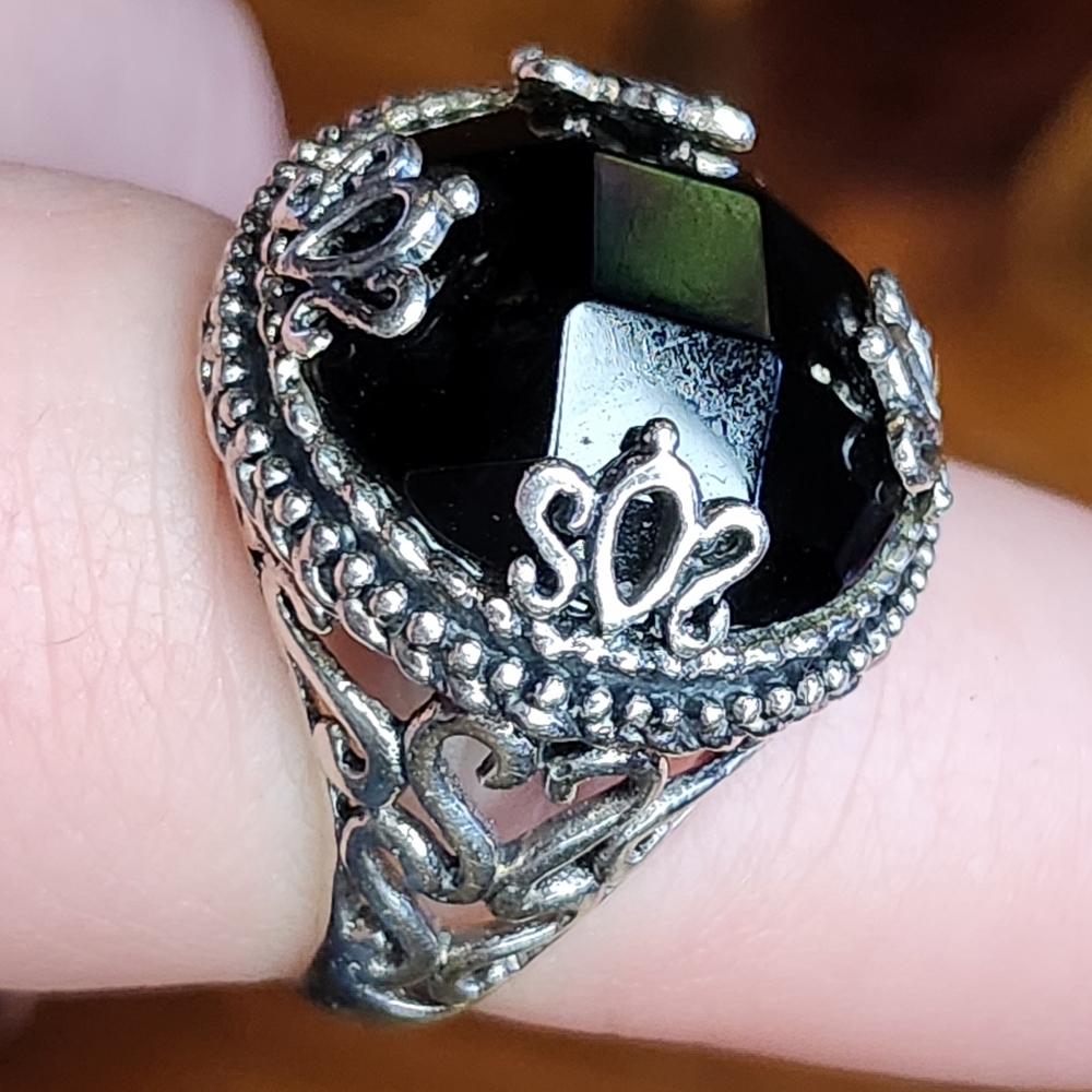 Black & Silver Gothic Ring